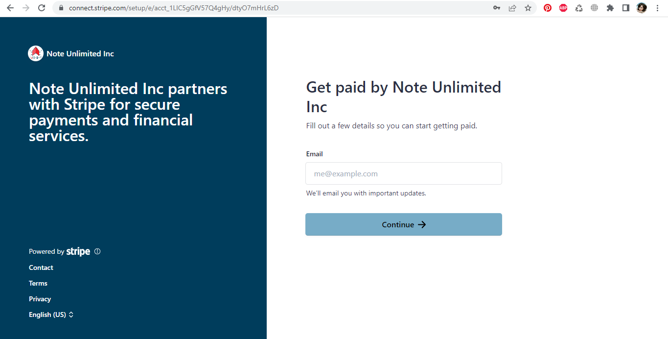 Stripe Connect Step 1